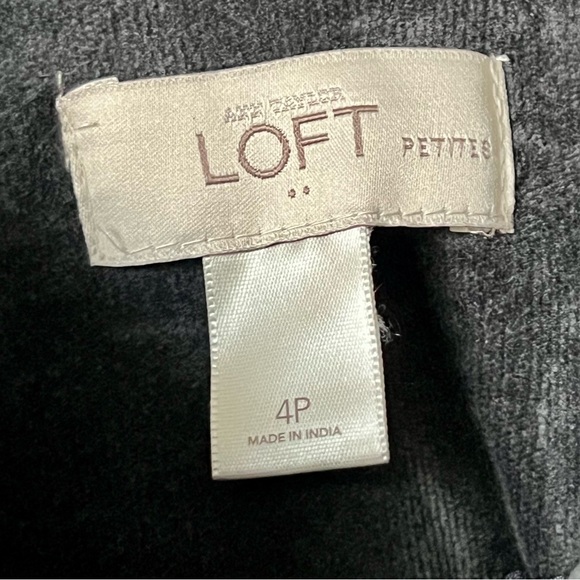 LOFT Petites Gray Velvet Mandarin Collared Blazer—SZ. 4P - Picture 5 of 16